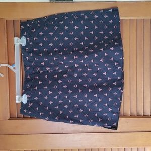 Bay studio woman size 12 skort Navy blue with pink anchor